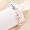 Handmade Printed Porcelain Beaded Bracelets BJEW-JB14222-4