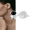 1Pair Brass Stud Earrings EJEW-LP0008-015-1