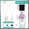2Pcs 2 Colors 304 Stainless Steel Macrame Pouch Pendant Necklace Makings NJEW-PH0001-59-2