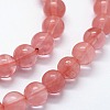 Cherry Quartz Glass Beads Strands X-G-I199-28-10mm-3