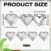 12Pcs 316 Stainless Steel Locket Pendants STAS-PH0007-25-2