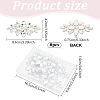 8Pcs Glass Cabochons(Hot Melt Adhesive On The Back) GGLA-FG0001-07B-2