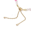 Natural & Synthetic Gemstone & Nuggets Baroque Pearl Keshi Pearl Beads Slider Bracelets BJEW-JB13260-02-4