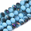 Electroplate Opaque Glass Beads Strands LS-EGLA-A034-P8mm-F19-1-1