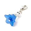 Frosted Flower Transparent Acrylic Pendant Decoration HJEW-JM00628-03-4