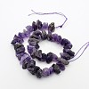 Natural Amethyst Nuggets Bead Strands G-A139-B04-2