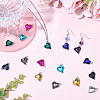 20Pcs 10 Colors Alloy Glass Pendants FIND-BM0001-18-4