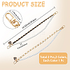 2Pcs 2 Colors PU Leather & Plastic Pearl  Phone Hand Strap Chains AJEW-CN0003-47B-2