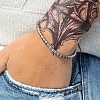 Two Tone Synthetic Non-magnetic Hematite Beads Braided Bead Bracelets WG8D2F5-02-2