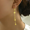 Fashionable Brass Ball Pendant Tassel Hoop Earrings DH2211-1