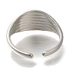 304 Stainless Steel Cuff Rings for Women RJEW-Z074-22P-3