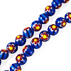 1Strand Round Millefiori Glass Beads Strands LK-TADJ0001-01B-3