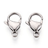 304 Stainless Steel Lobster Claw Clasps X-STAS-T065-17mm-34P-1
