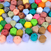 Hexagonal Silicone Focal Beads SI-JX0020A-34-4