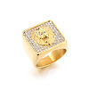 304 Stainless Steel Cubic Zirconia Finger Rings for Men FS-WG9BEFD-13-2