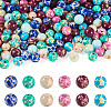 96Pcs 6 Styles Dyed Natural and Synthetic Imperial Jasper Dyed Beads G-TA0002-40-1