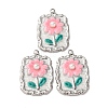 304 Stainless Steel Enamel Pendants STAS-P406-26B-P-1