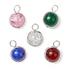 Crackle Glass Pendants PALLOY-JF03255-1