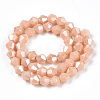 Opaque Solid Color Electroplate Glass Beads Strands LS-EGLA-A039-P6mm-A06-3