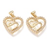 Brass Micro Pave Cubic Zirconia Pendants ZIRC-F116-13-G-1