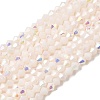 AB Color Plated Opaque Glass Beads Strands GLAA-G127-02I-1