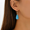 Fashionable Classic Blue Turquoise Dangle Earrings VK0743-1