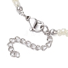 Acrylic Bone & Glass Beaded Necklaces for Women NJEW-JN05156-6