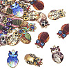 32PCS 8Colors Printed Alloy Pendants ENAM-TA0001-86-1