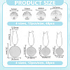 48Pcs 4 Styles 304 Stainless Steel Hoop Earring EJEW-DR00001-2