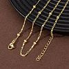 1.5MM Brass Round Ball Oval Link Chain Necklaces NJEW-H086-02G-3
