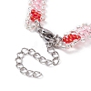 Glass Seed Braided Beaded Bracelet BJEW-MZ00057-6