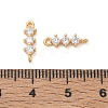 SHEGRACE Brass Pave Clear Cubic Zirconia Connector Charms XGRQ7H241-952G-3