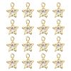20Pcs Alloy Clear Cubic Zirconia Charms FIND-YW0008-27-1