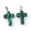 Synthetic Malachite Pendants G-J354-01-2