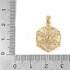 Brass Micro Pave Clear Cubic Zirconia Pendant ZIRC-M001-10G-3