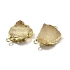 Raw Rough Natural Dyed Quartz Crystal Links Connector Charms G-K189-04LG-07-2