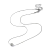 304 Stainless Steel Round Ball Pendant Necklaces for Women NJEW-D056-01A-01P-1