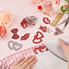 14Pcs 7 Style Valentine's Day Theme Hotfix Rhinestone PATC-FG0001-70-3