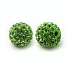Polymer Clay Rhinestone Beads X-RB-C1438-12mm-A-2
