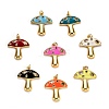 Autumn Theme Real 18K Gold Plated Brass Micro Pave Cubic Zirconia Pendants ZIRC-L100-019-G-1