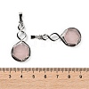 Natural Rose Quartz Pendants G-F777-05P-08-3