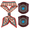 Flower Imitation Leather Scarf Clips AJEW-WH20001-16A-01-1