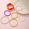 Alloy & Acrylic & Seed Beads Stretch Bracelets Sets PW-WG6490F-01-2