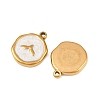 304 Stainless Steel Enamel Pendants STAS-P425-01G-03-2