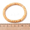 Natural Amber Beaded Stretch Bracelets for Women Men BJEW-D462-02A-3