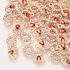 Alloy Rhinestone Links connectors ALRI-T004-14LG-2