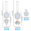 4 Sets 2 Styles DIY Pendant Decotation Making Kits DIY-FH0007-41-2
