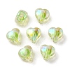 UV Plating Rainbow Iridescent Acrylic Beads OACR-F004-05H-1