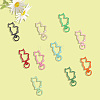 30Pcs Spray Painted Eco-Friendly Alloy Swivel Snap Hooks Clasps FIND-SC0016-41-5