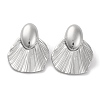 304 Stainless Steel Hat Stud Earrings EJEW-D281-13S-1